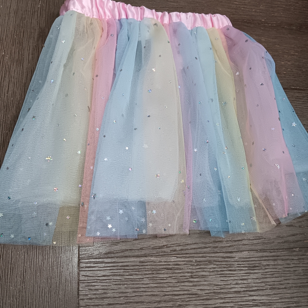 Girls Size Small, Multicolor Tulle Kids Skirt